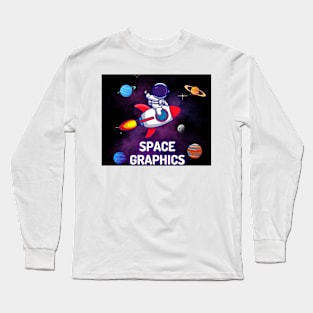 Space graphic T-shirt Long Sleeve T-Shirt